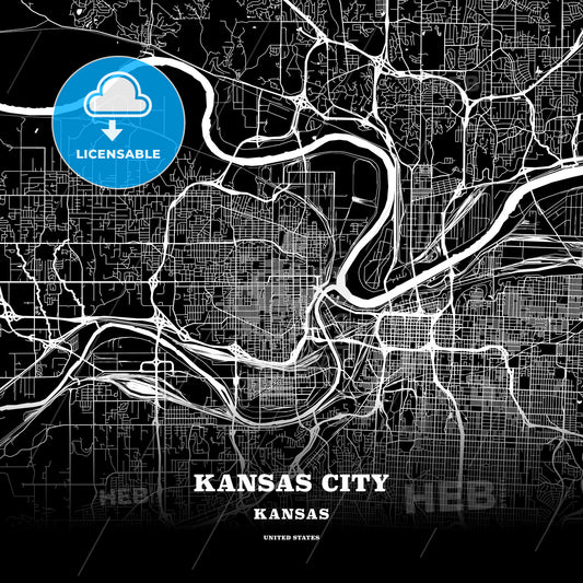Kansas City, Kansas, USA map