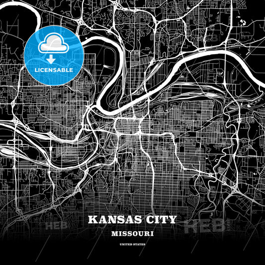 Kansas City, Missouri, USA map