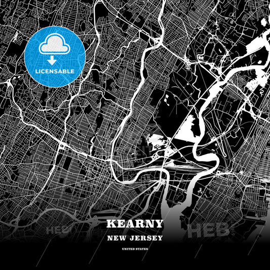 Kearny, New Jersey, USA map