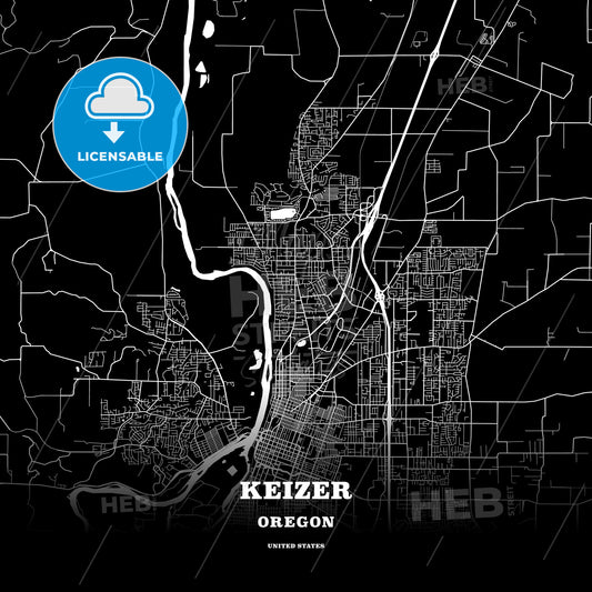 Keizer, Oregon, USA map