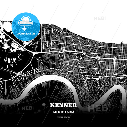 Kenner, Louisiana, USA map