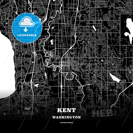 Kent, Washington, USA map