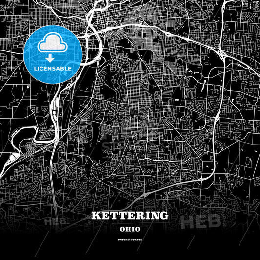Kettering, Ohio, USA map