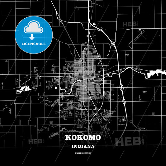 Kokomo, Indiana, USA map