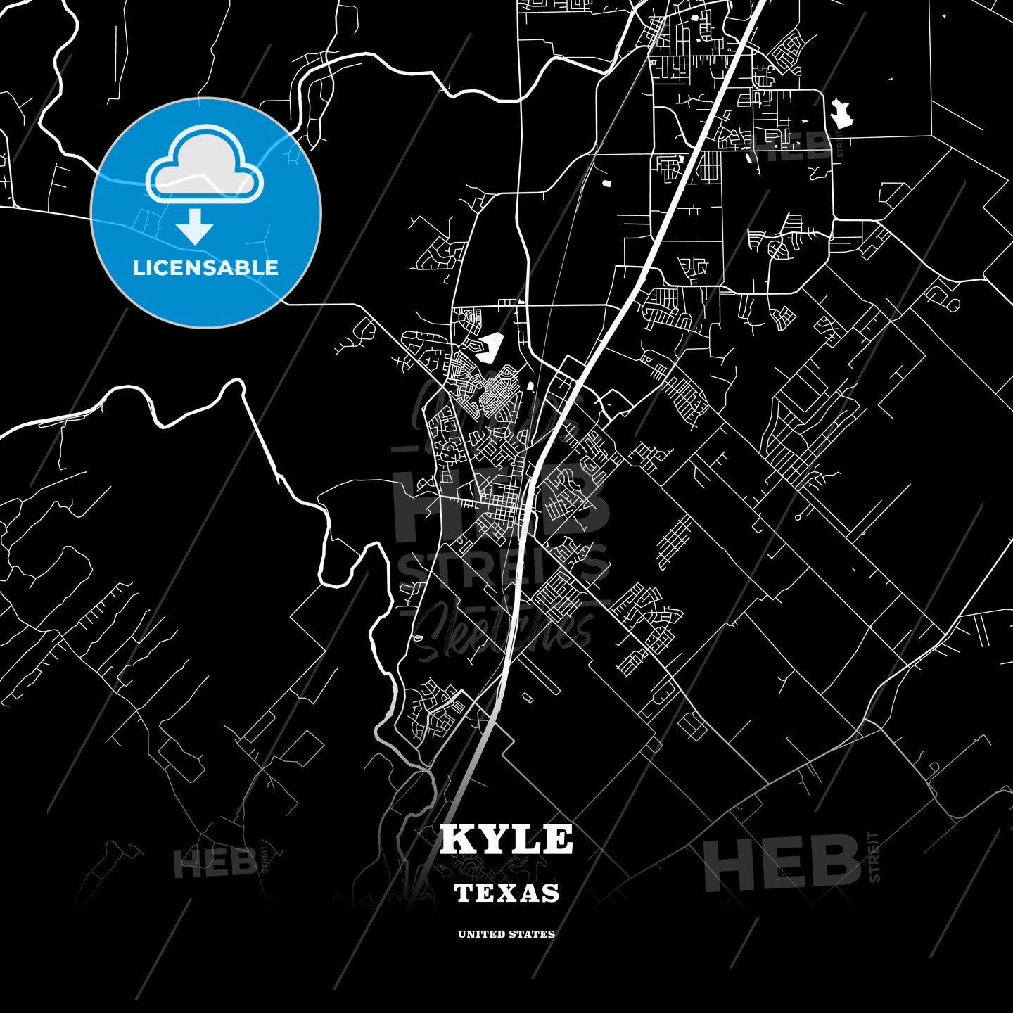 Kyle, Texas, USA map
