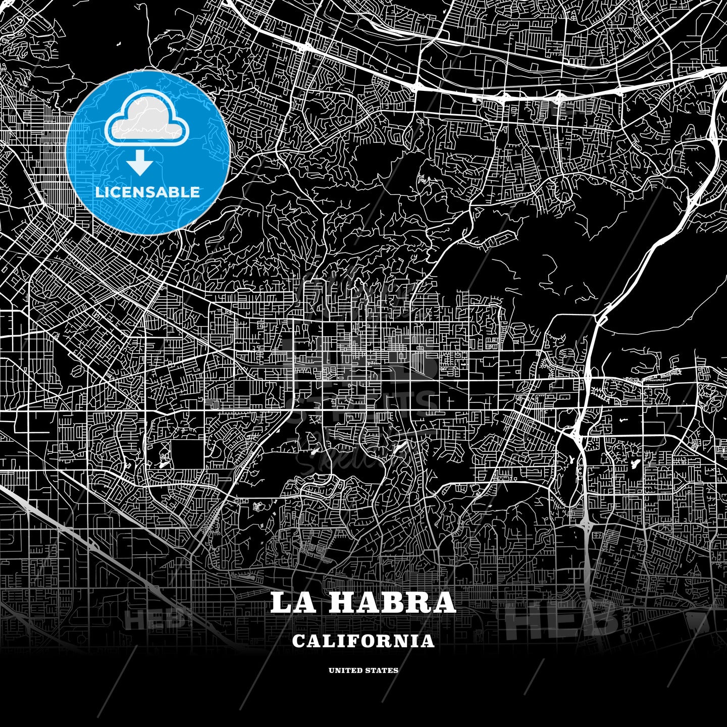 La Habra, California, USA map