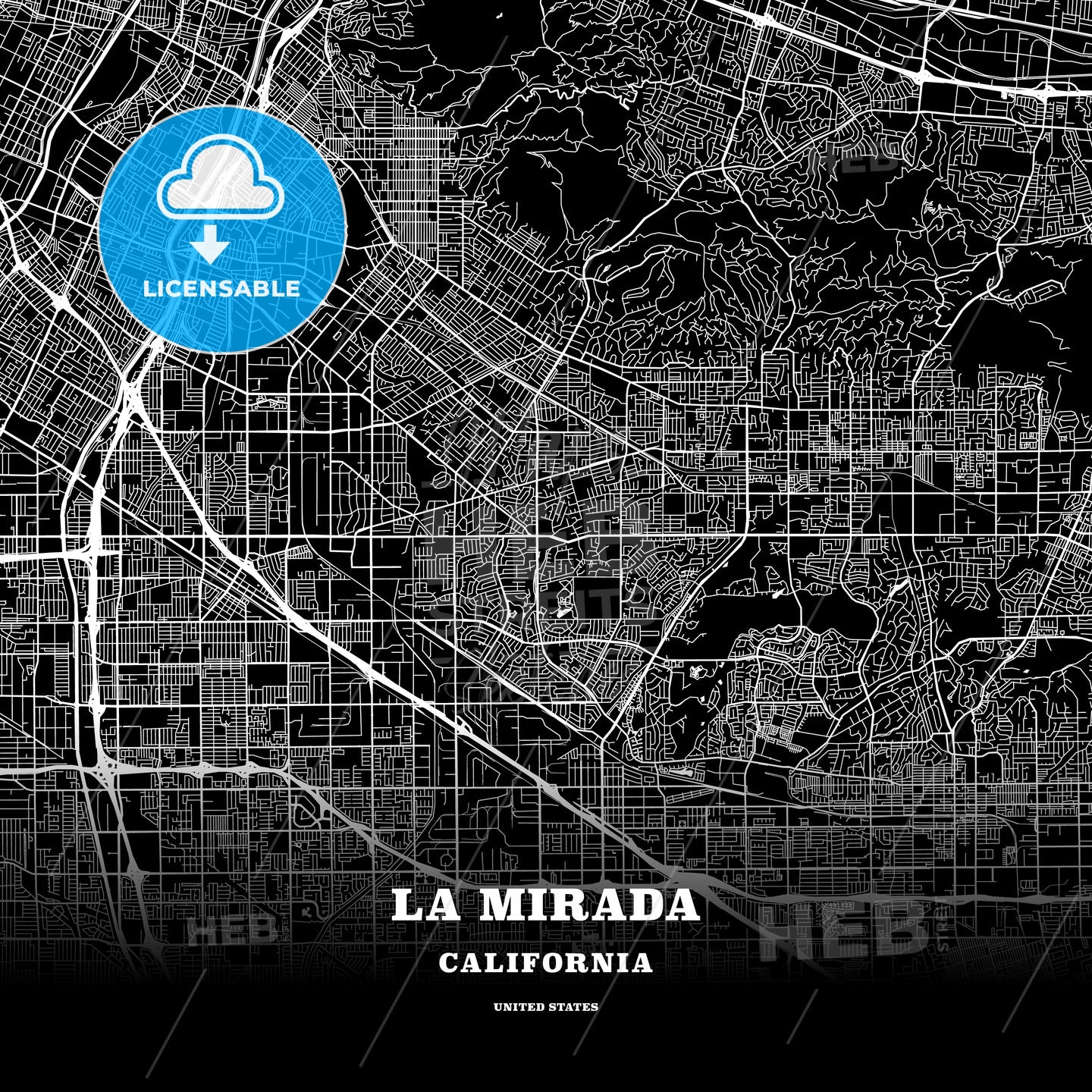 La Mirada, California, USA map