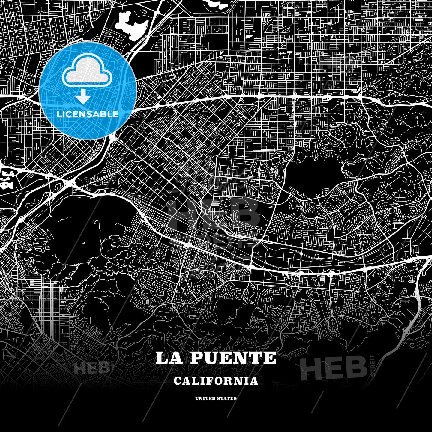 La Puente, California, USA map