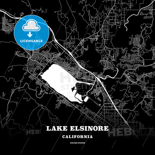 Lake Elsinore, California, USA map