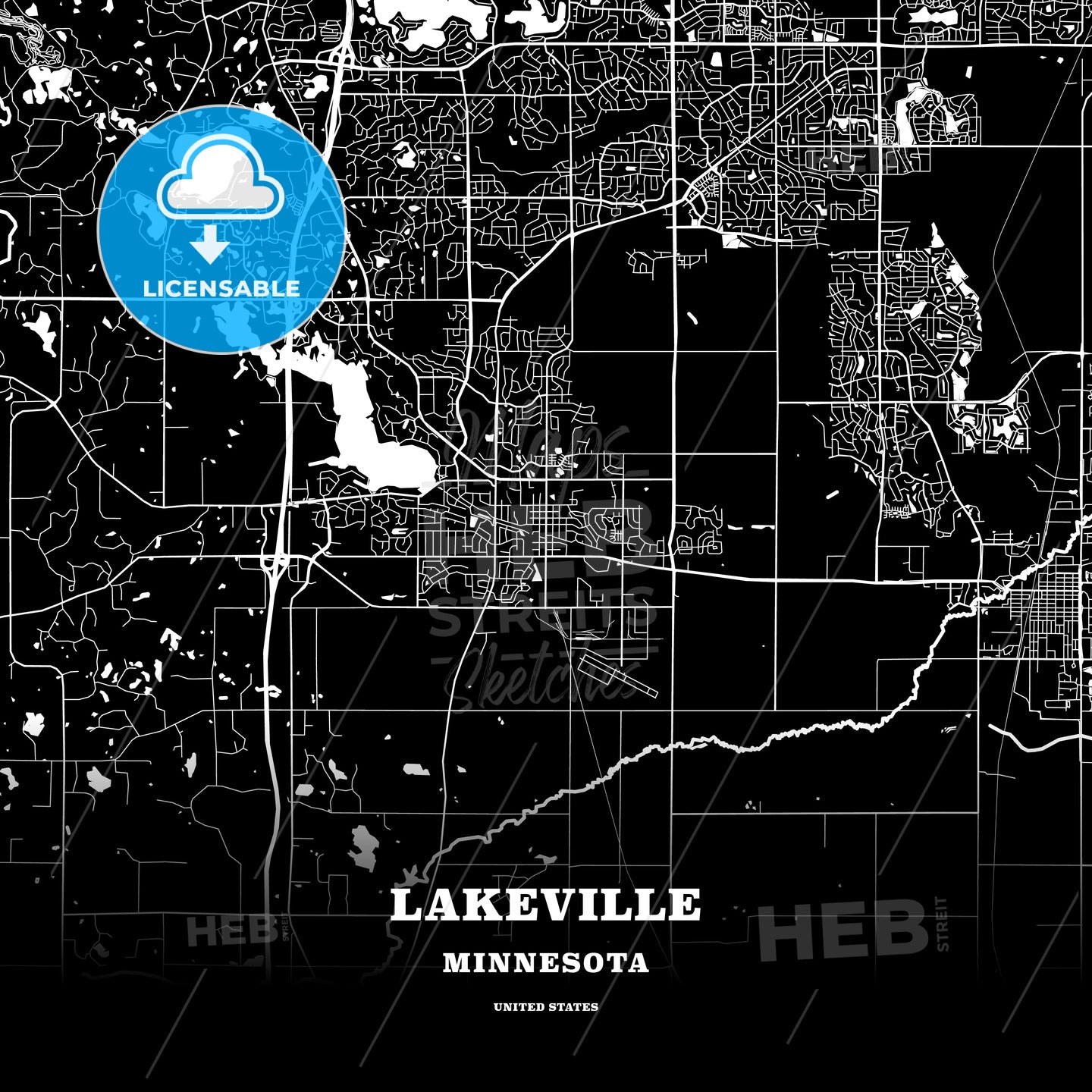 Lakeville, Minnesota, USA map