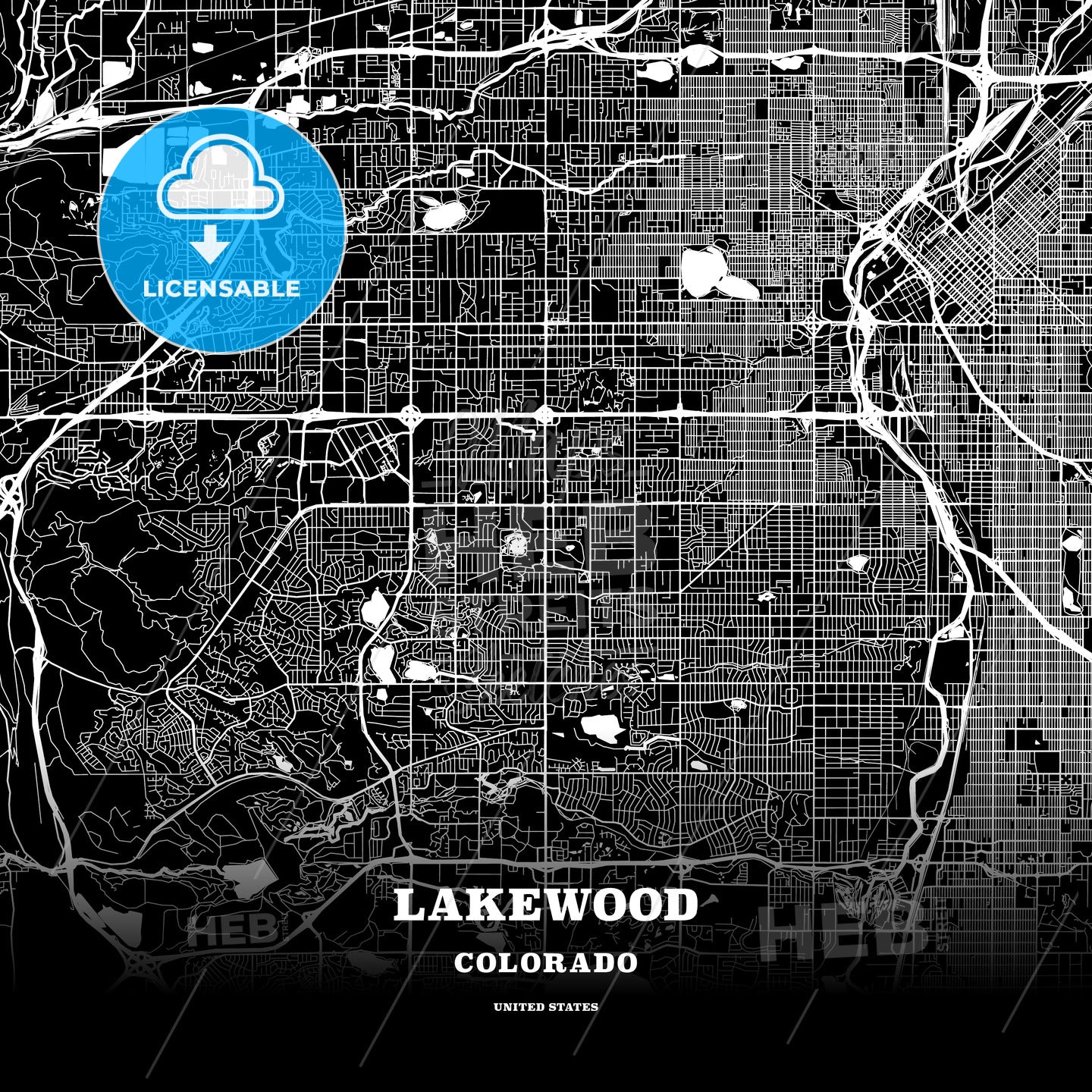 Lakewood, Colorado, USA map