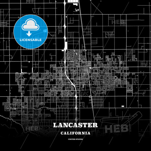 Lancaster, California, USA map