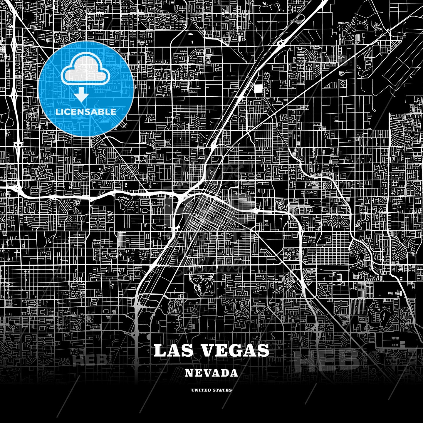 Las Vegas, Nevada, USA map