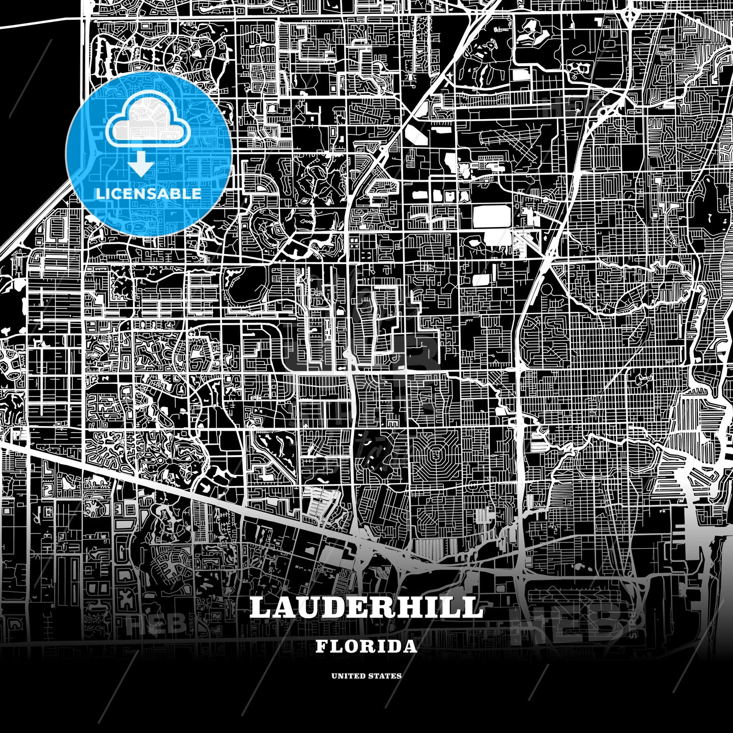Lauderhill, Florida, USA map