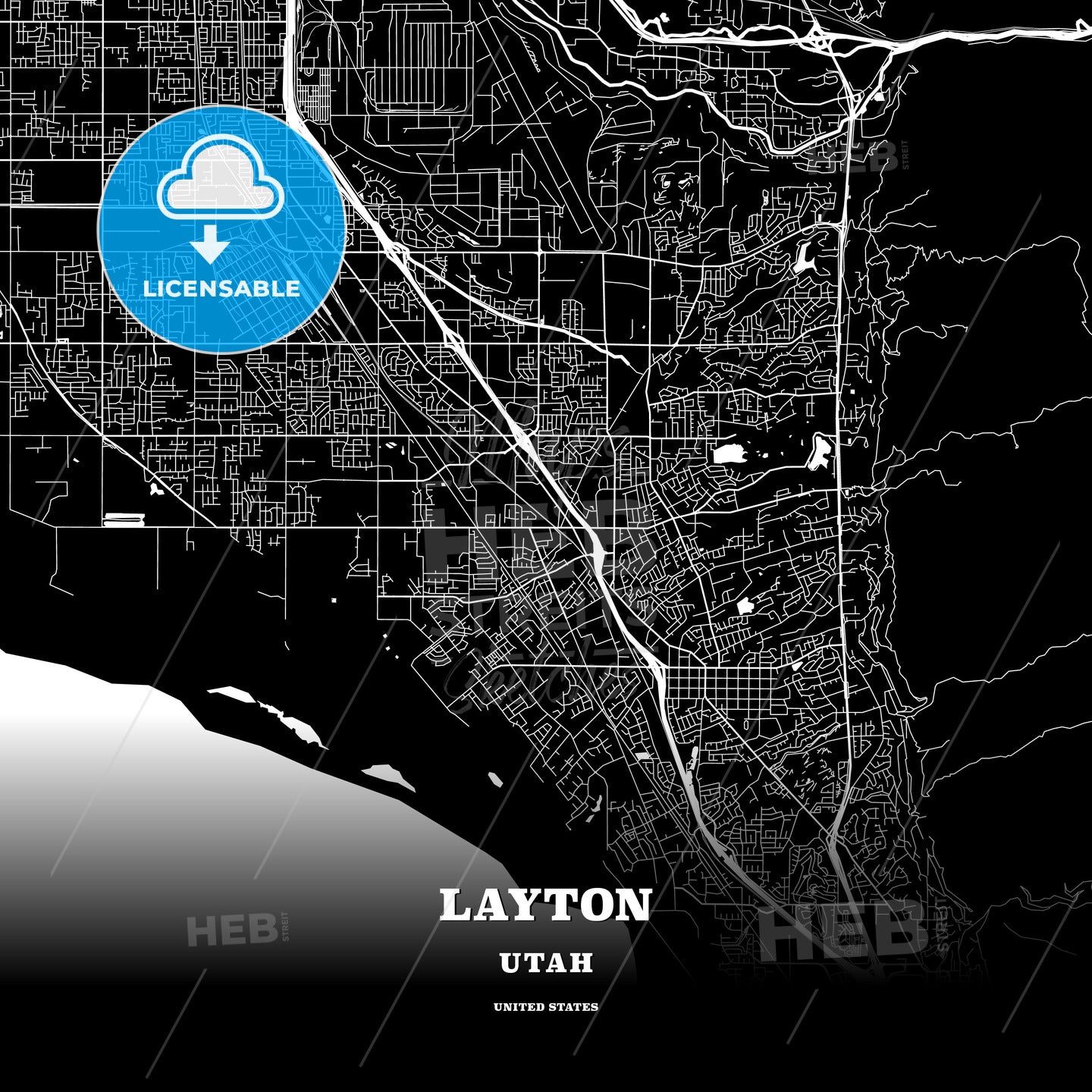 Layton, Utah, USA map