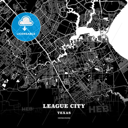 League City, Texas, USA map