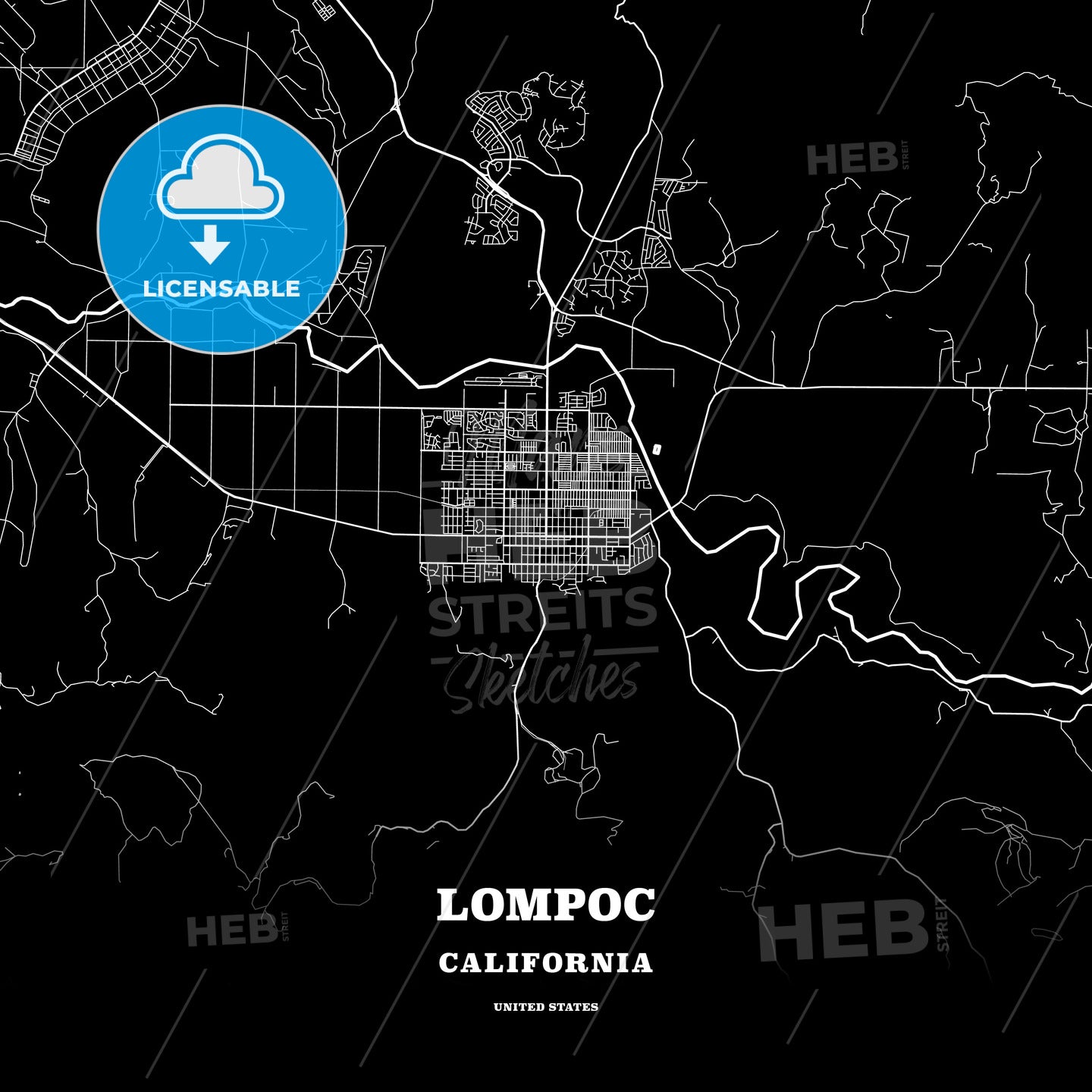 Lompoc, California, USA map