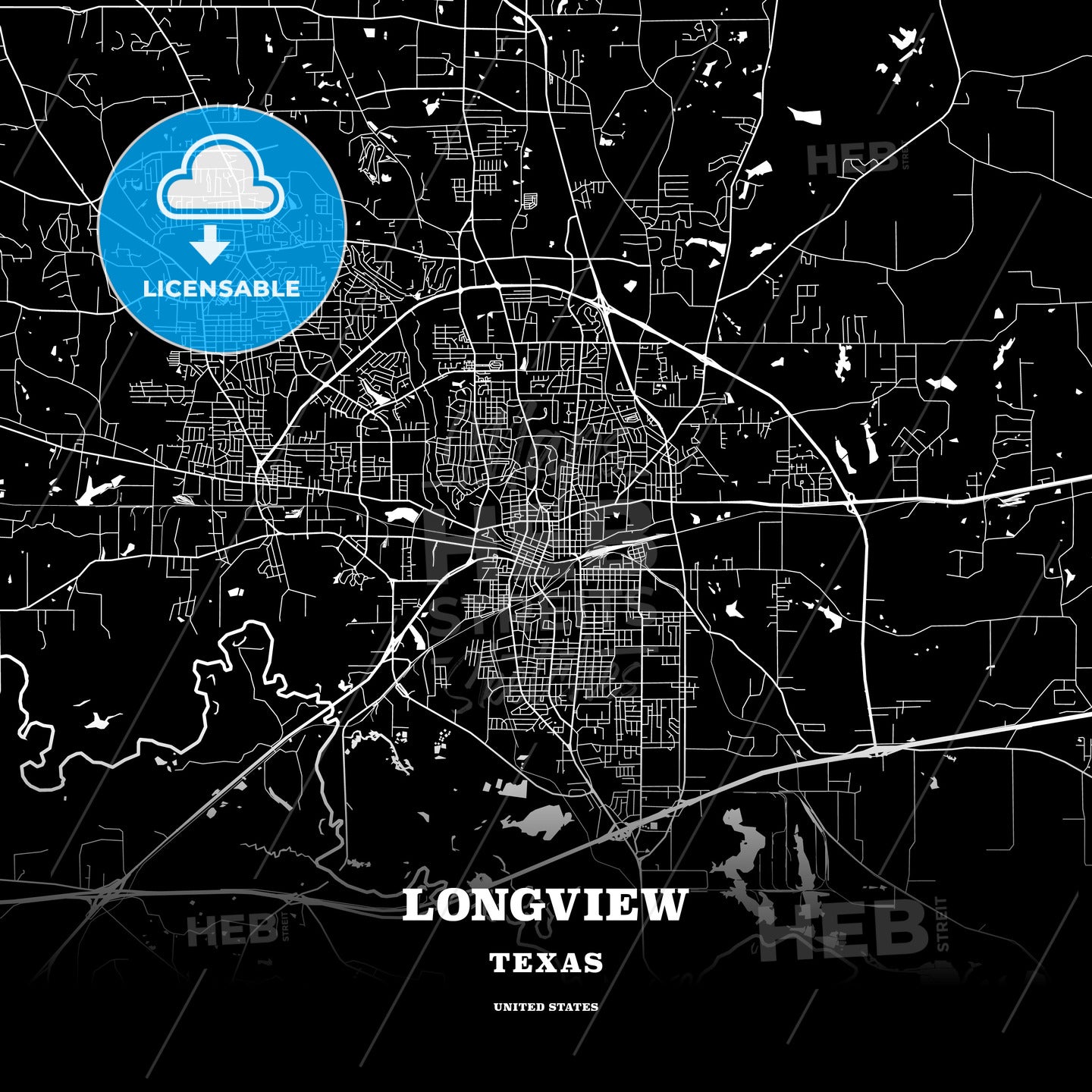 Longview, Texas, USA map
