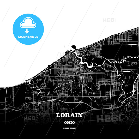 Lorain, Ohio, USA map