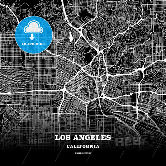Los Angeles, California, USA map
