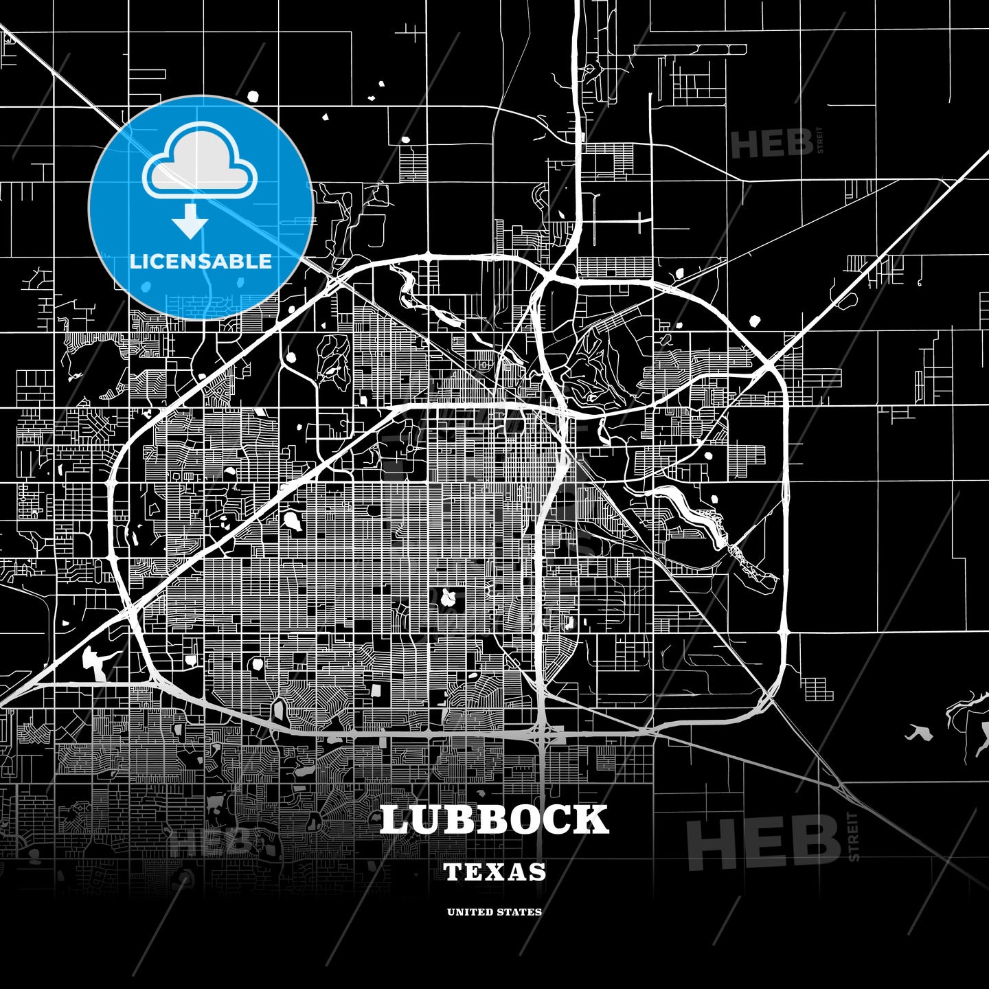 Lubbock, Texas, USA map