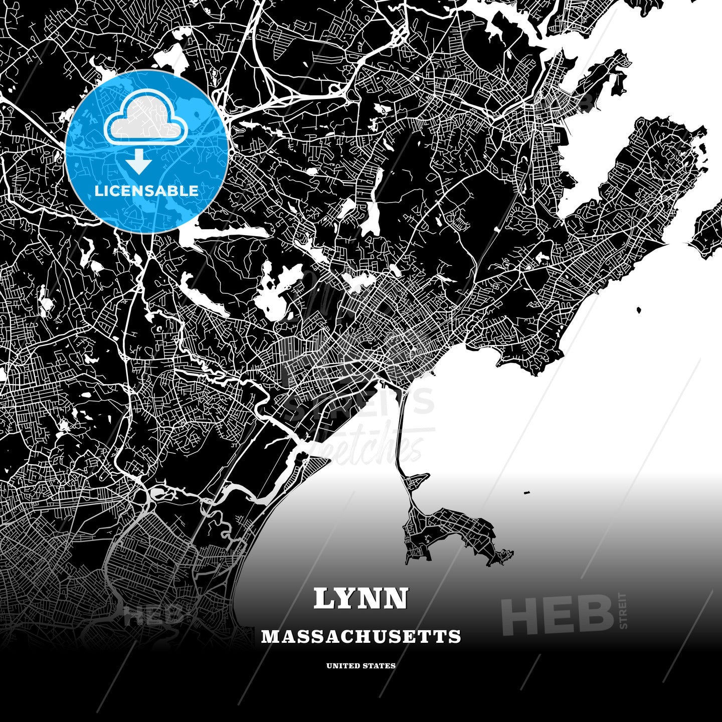 Lynn, Massachusetts, USA map