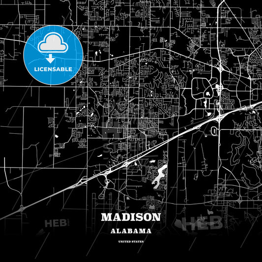 Madison, Alabama, USA map