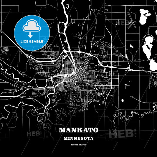 Mankato, Minnesota, USA map