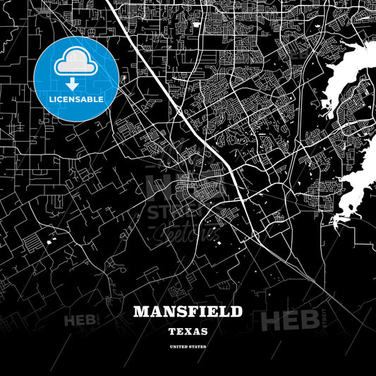 Mansfield, Texas, USA map