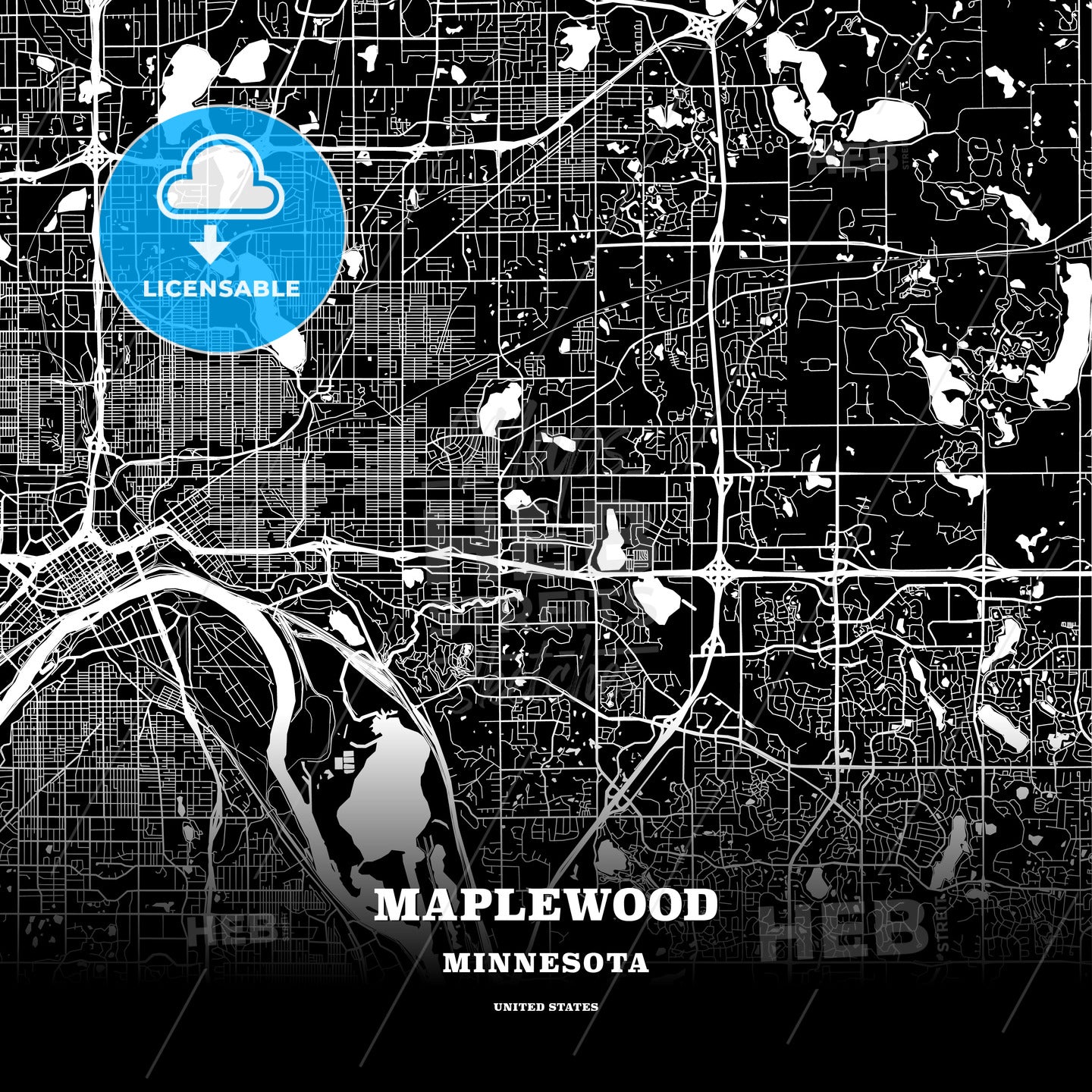 Maplewood, Minnesota, USA map