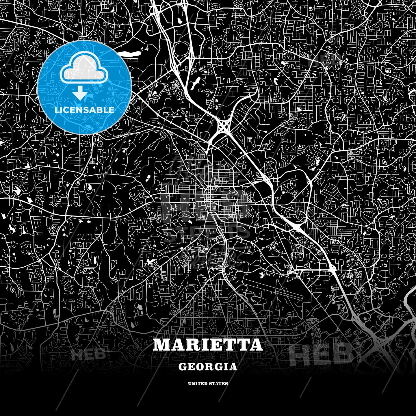 Marietta, Georgia, USA map