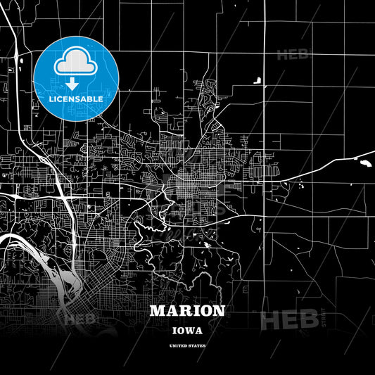 Marion, Iowa, USA map