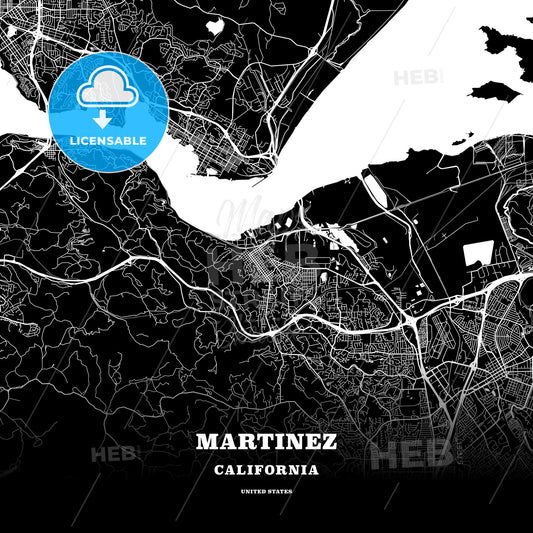 Martinez, California, USA map