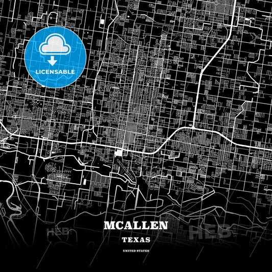 McAllen, Texas, USA map