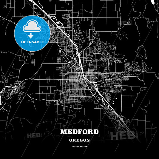 Medford, Oregon, USA map