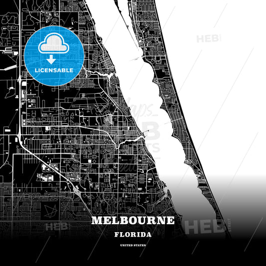 Melbourne, Florida, USA map