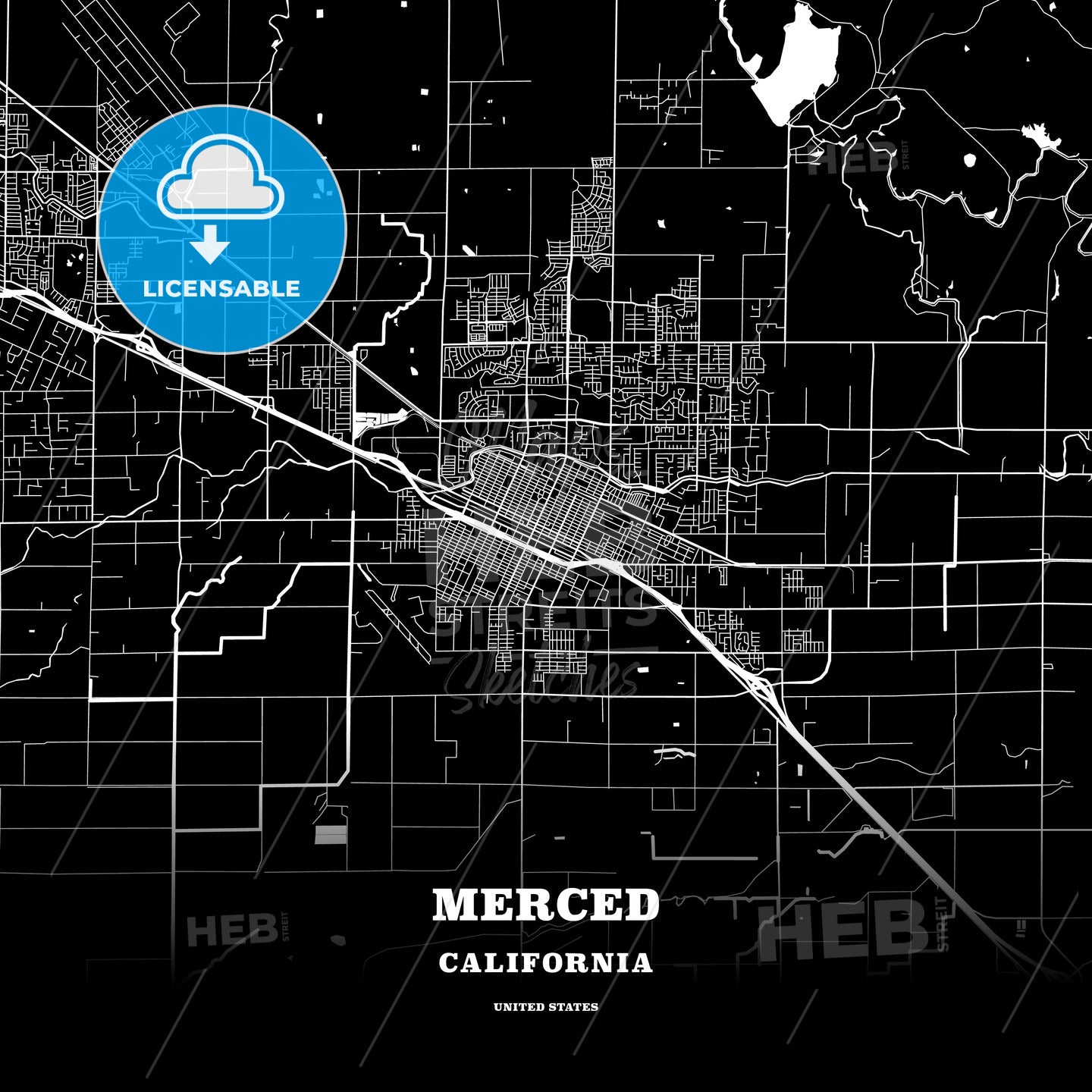 Merced, California, USA map