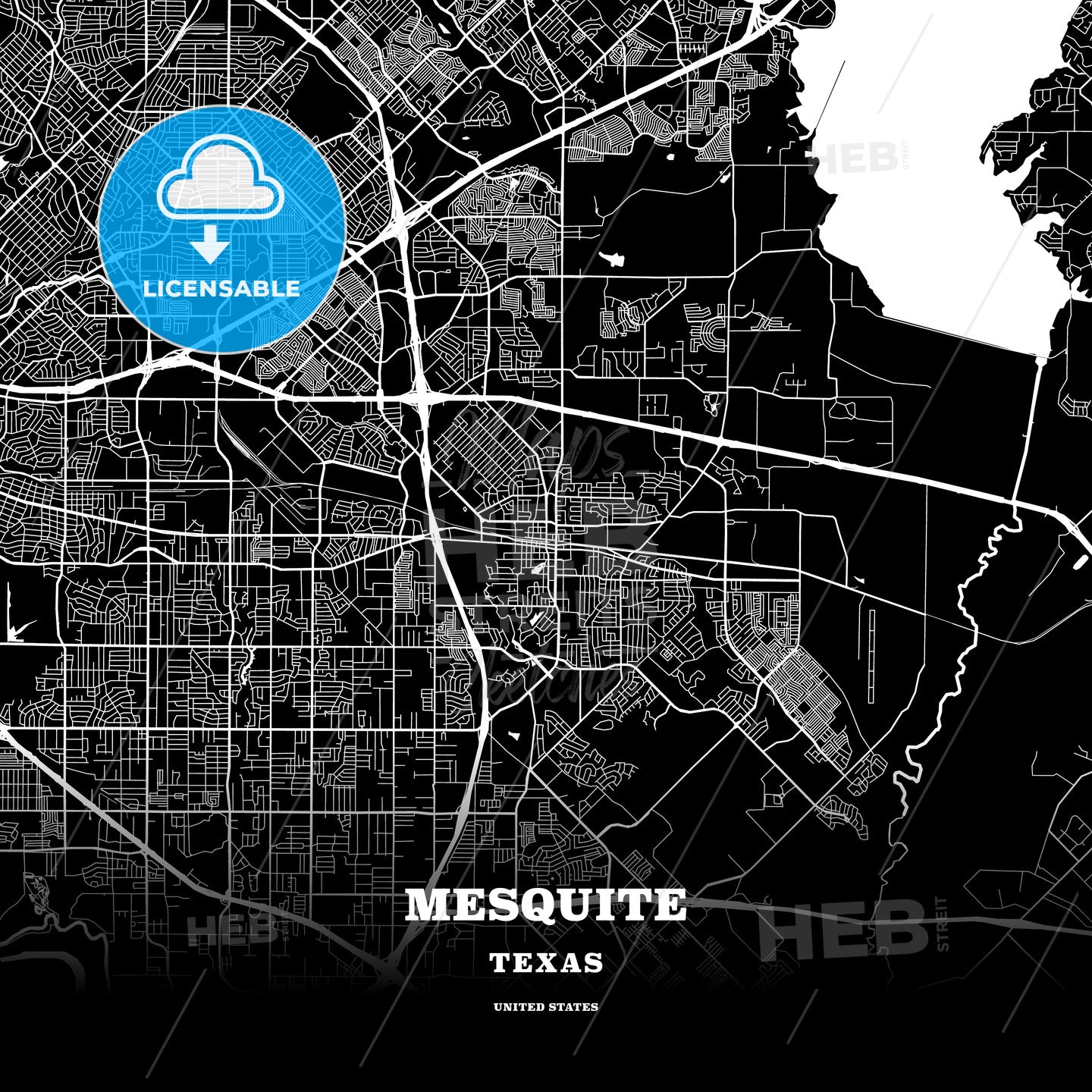 Mesquite, Texas, USA map