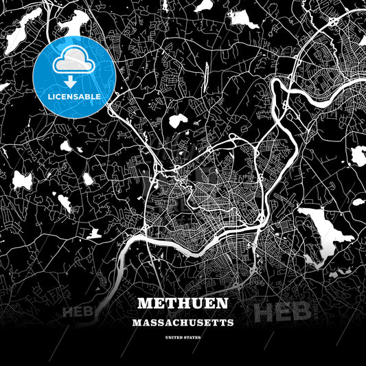 Methuen, Massachusetts, USA map
