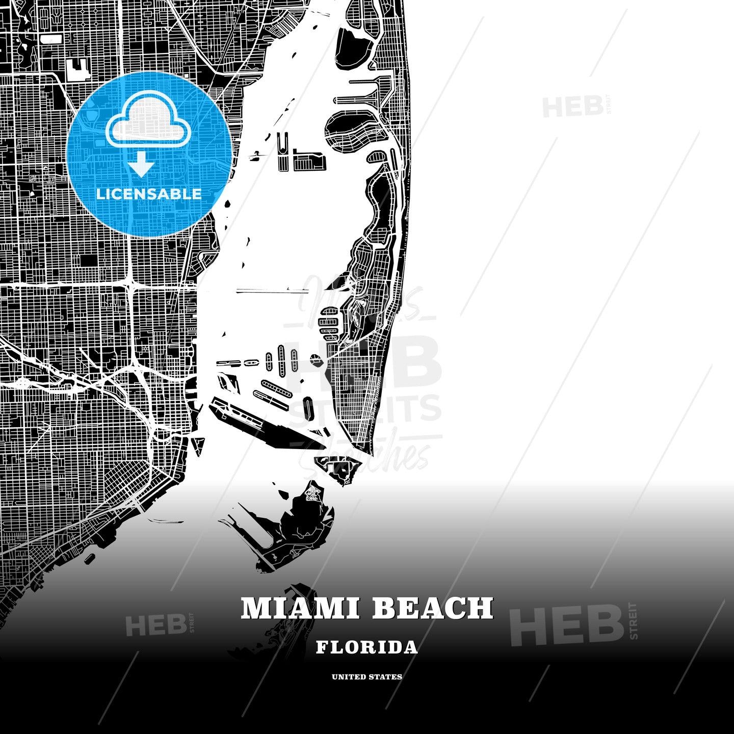 Miami Beach, Florida, USA map
