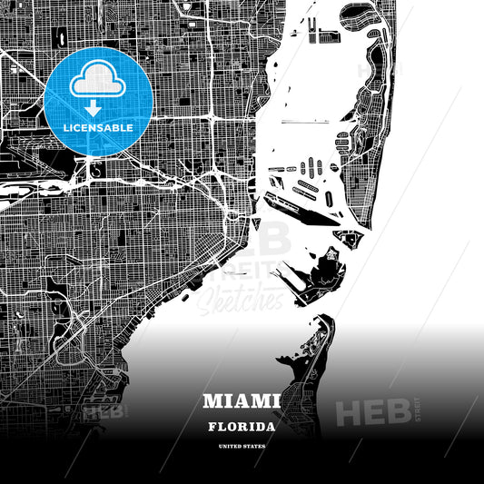 Miami, Florida, USA map