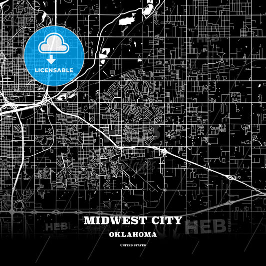 Midwest City, Oklahoma, USA map