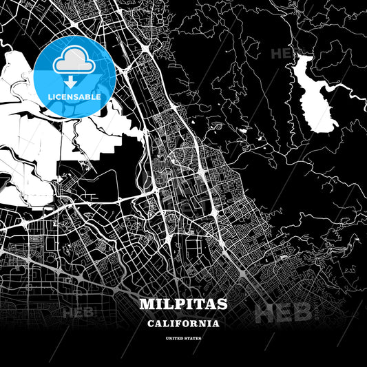 Milpitas, California, USA map