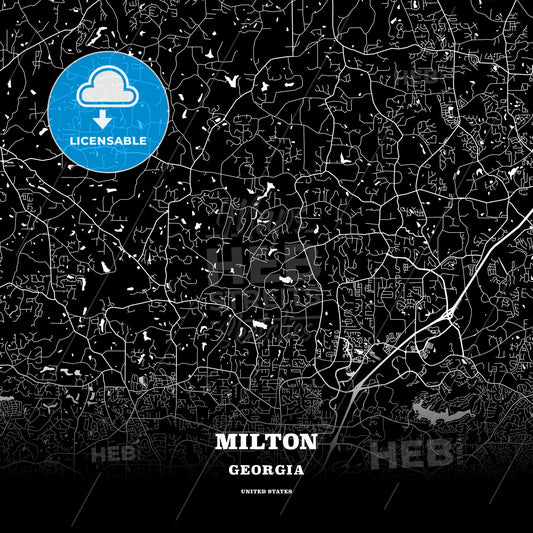 Milton, Georgia, USA map