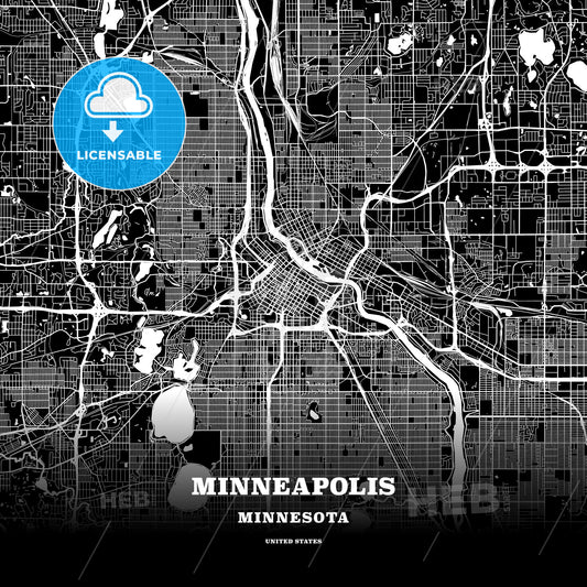 Minneapolis, Minnesota, USA map