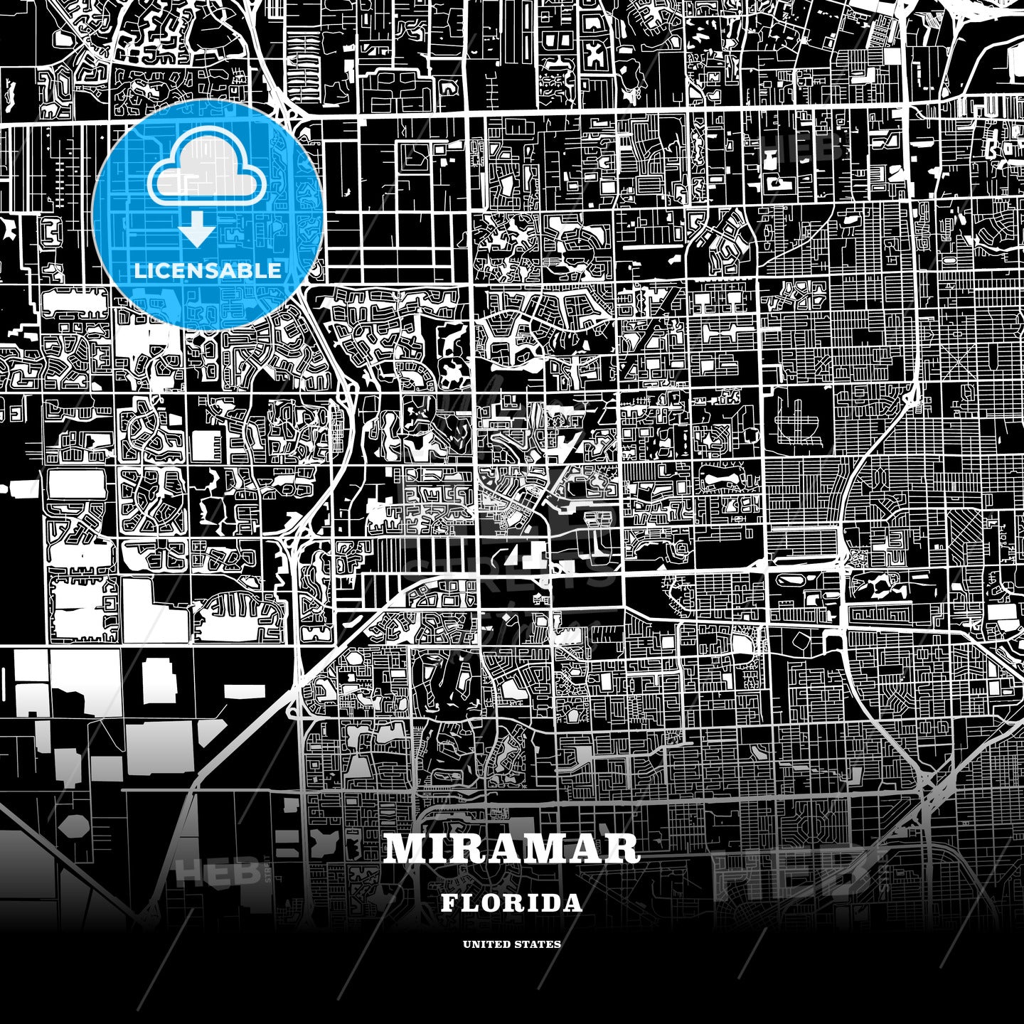 Miramar, Florida, USA map