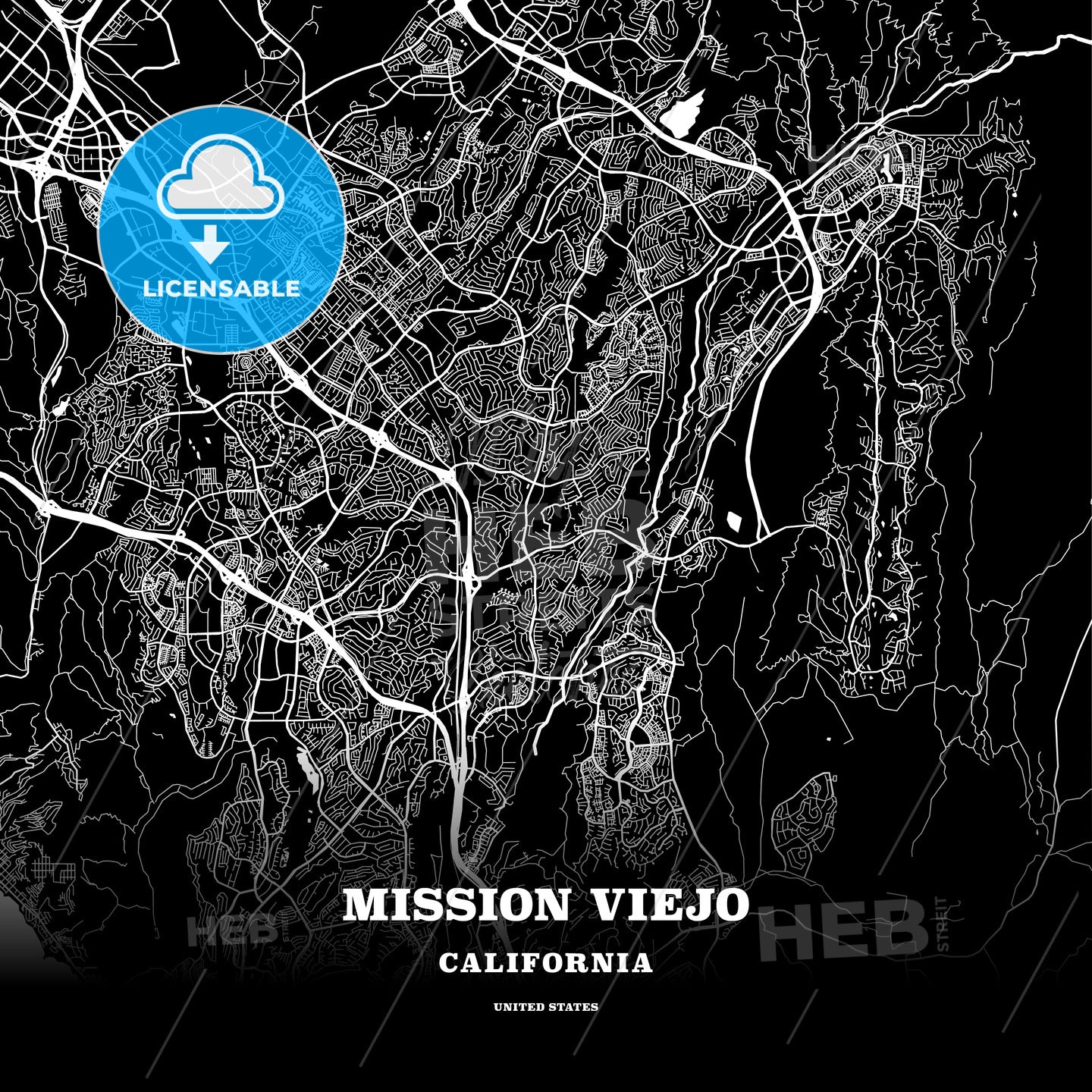 Mission Viejo, California, USA map