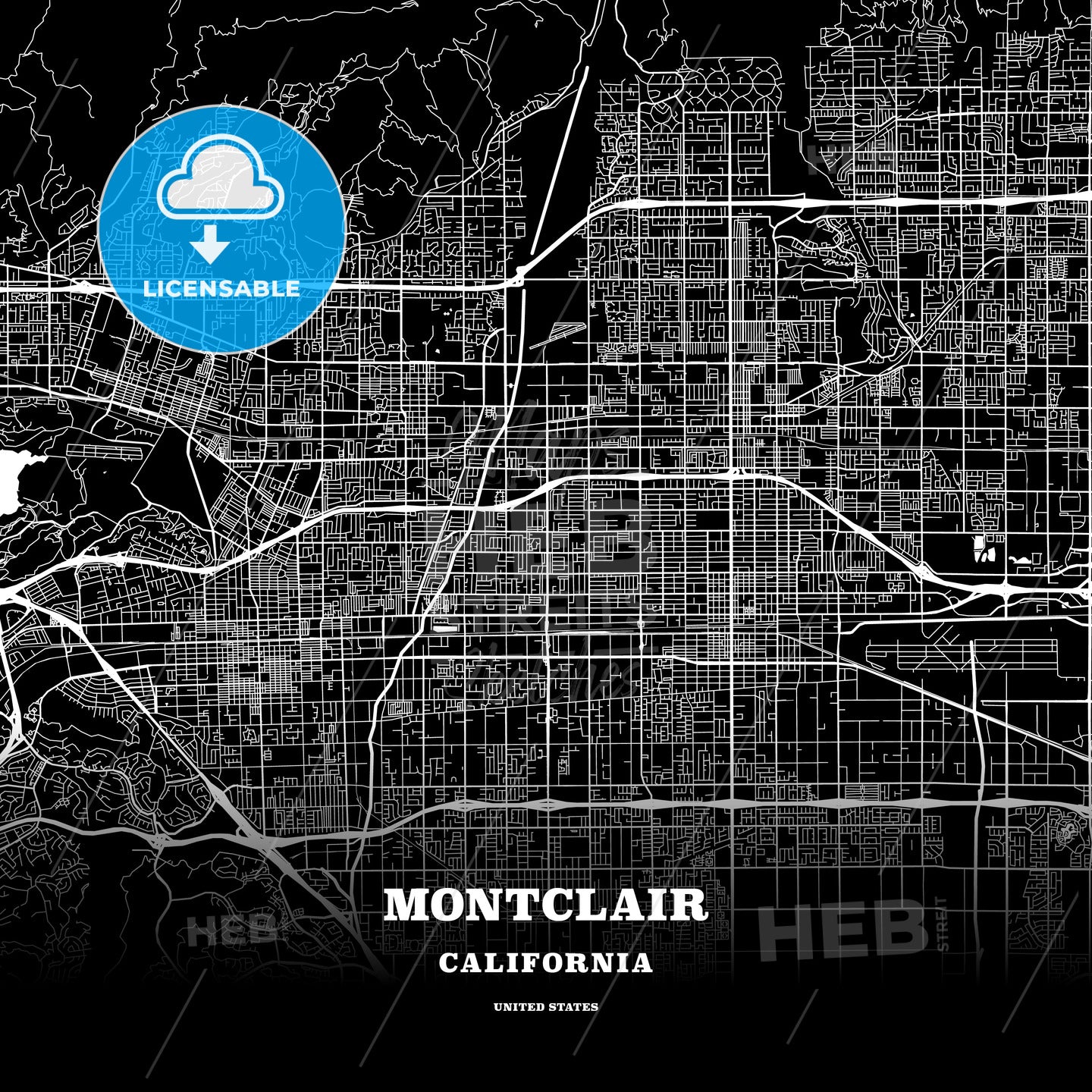 Montclair, California, USA map