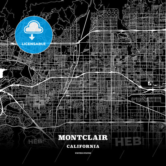 Montclair, California, USA map