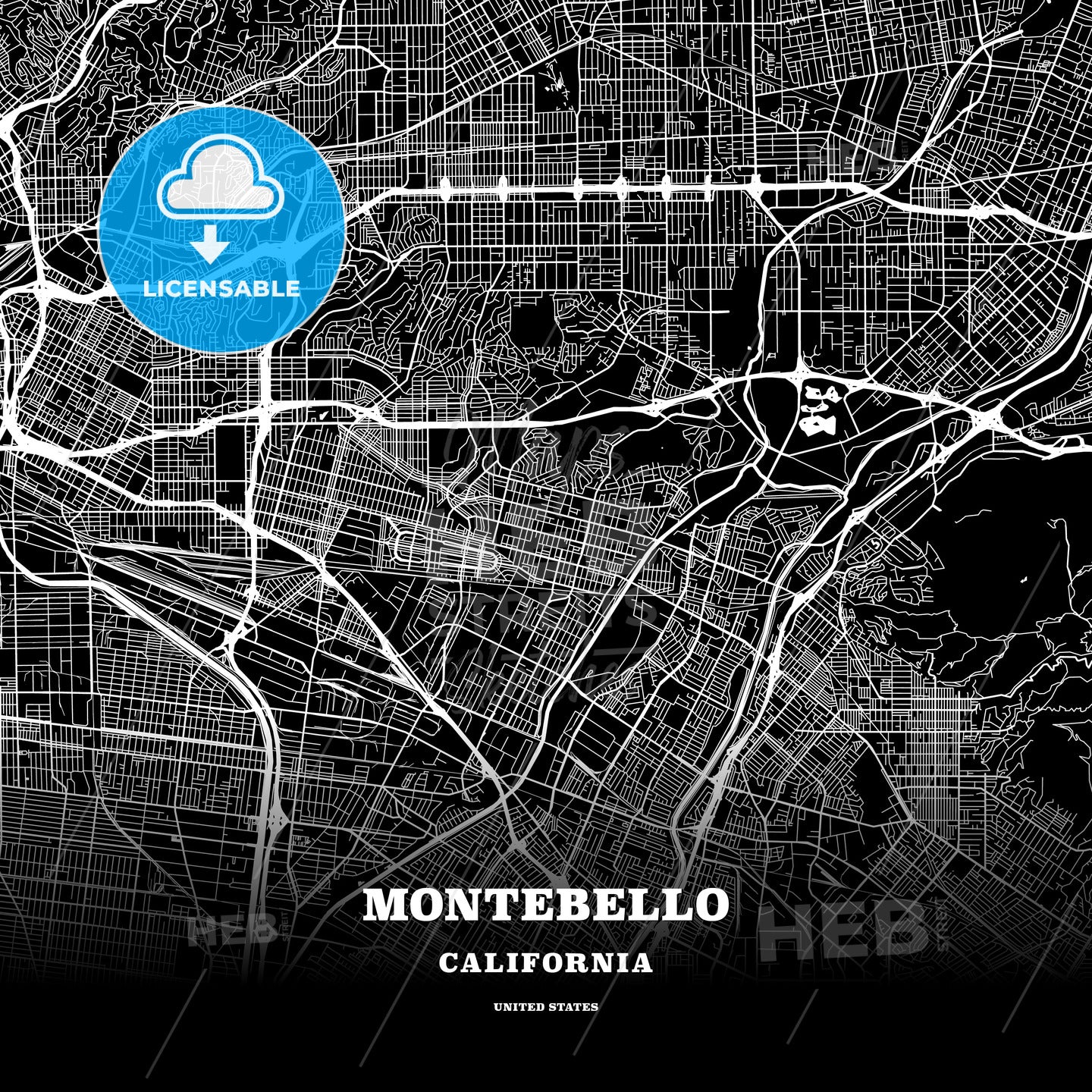 Montebello, California, USA map